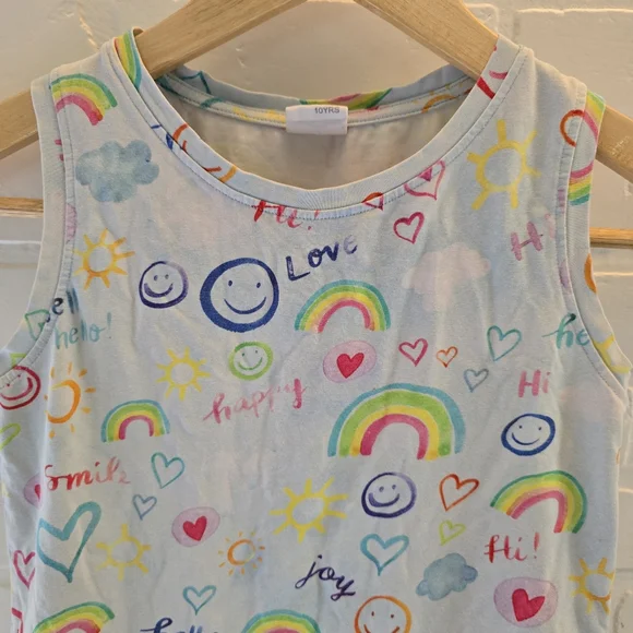 Little Skye Rainbow Tank Top Kids Size 10y - Picture 2 of 5